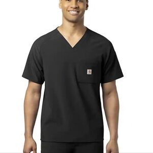 CARHARTT FORCE CROSS-FLEX MODERN FIT CHEST POCKET V-NECK TOP Men’s Scrub 5XL
